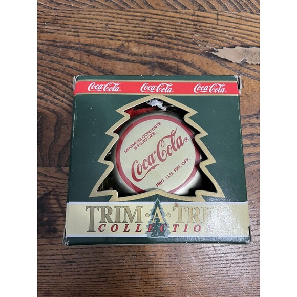 Set Of 2 Coca-Cola Trim a Tree Collection - Santa Claus Bottle Cap Ornament VTG - Picture 7 of 8